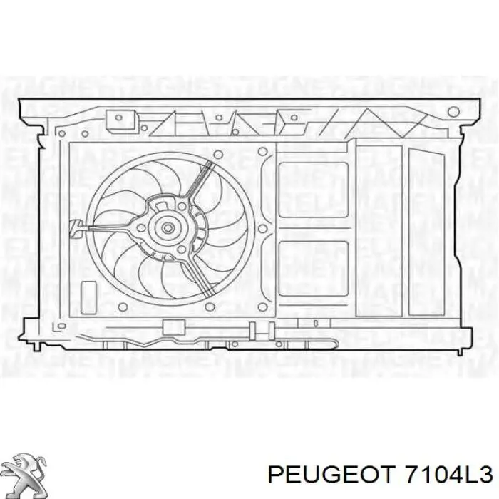 7104L3 Peugeot/Citroen дифузор (кожух радіатора охолодження)