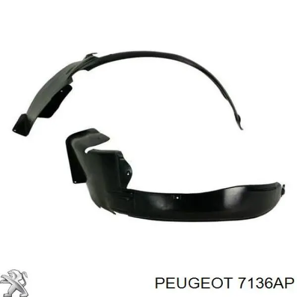 Подкрильнікі переднього крила, правий Peugeot/Citroen 7136AP ціна, від 21.51 USD