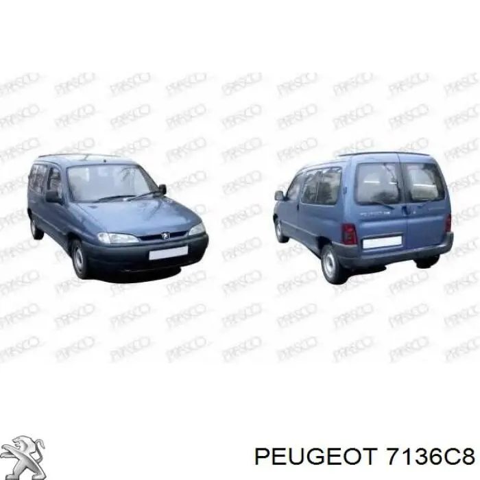 Захист двигуна, лівий Peugeot Partner (Пежо Партнер)