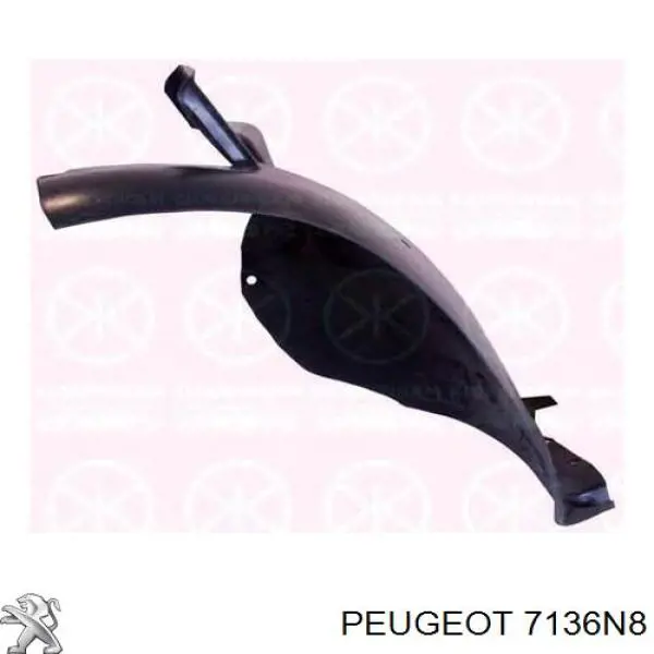 Підкрилок переднього крила, лівий задній Peugeot/Citroen 7136N8 ціна, від 6.33 USD