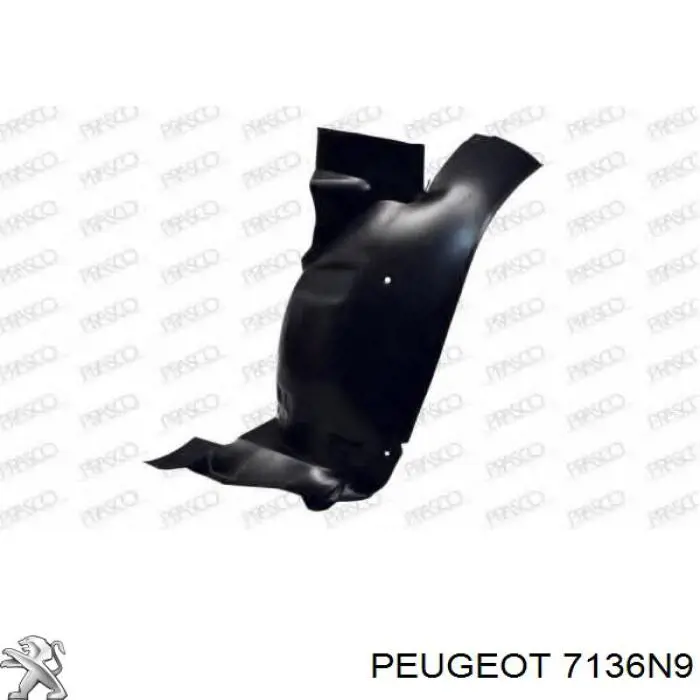 Купити 7136N9 Peugeot/Citroen Підкрилок переднього крила, правий задній