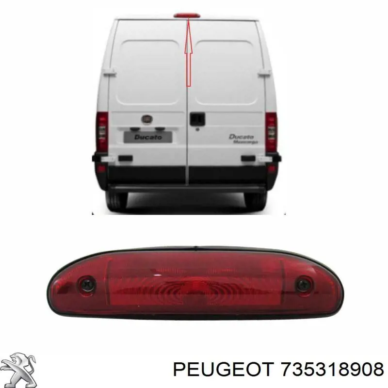  Стоп-сигнал заднього скла Fiat Ducato 2