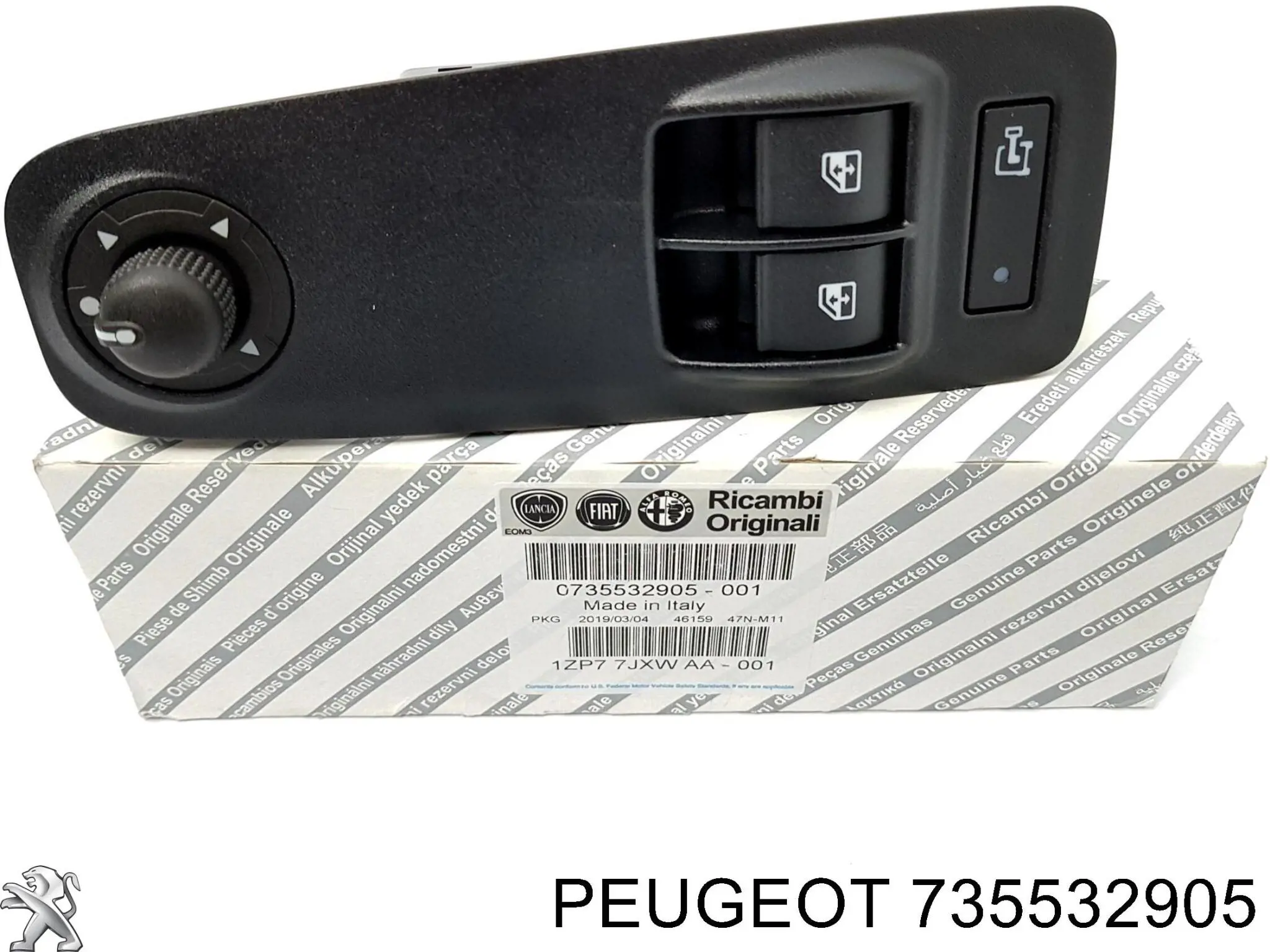 Купити 735532905 Peugeot/Citroen Кнопковий блок керування склопідіймачами передній лівий