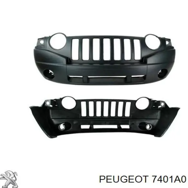 Передній бампер 7401A0 Peugeot/Citroen