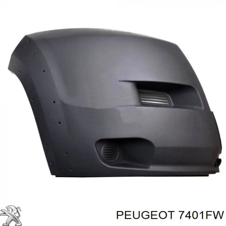 7401FW Peugeot/Citroen бампер передній, права частина