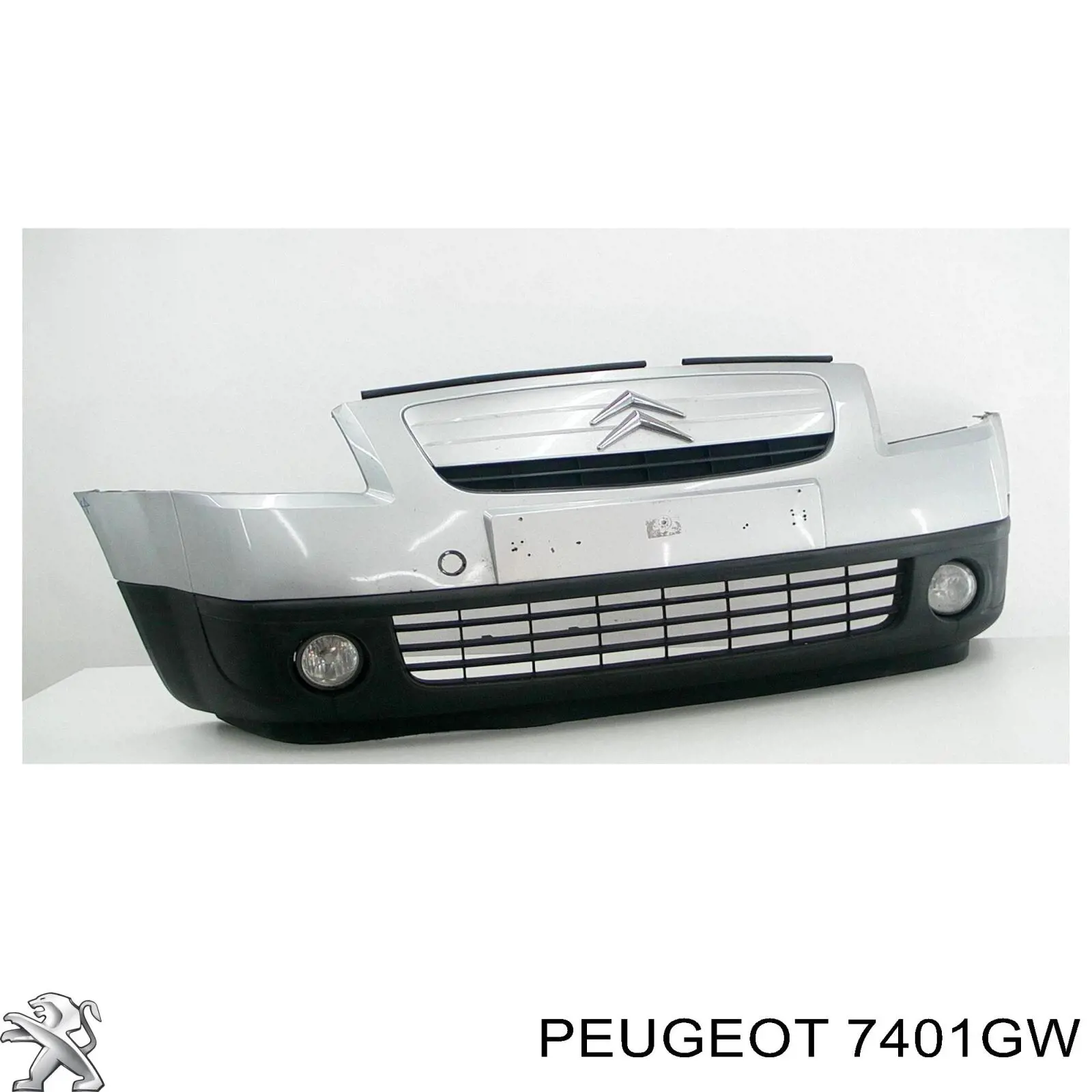 7401GW Peugeot/Citroen Бампер передній в зборі