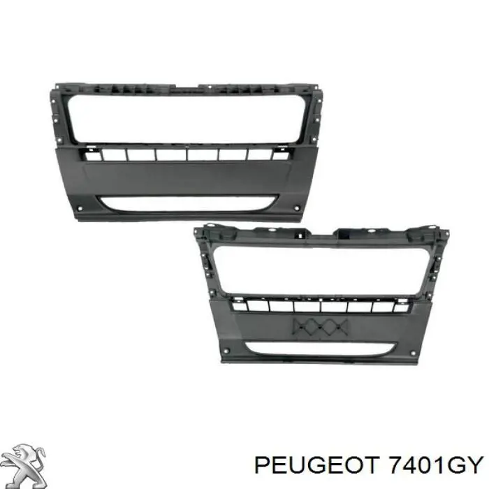 7401GY Peugeot/Citroen бампер передній, центральна частина