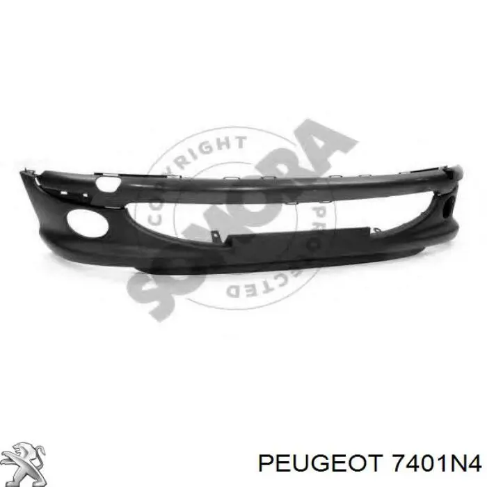 Передній бампер 7401N4 Peugeot/Citroen
