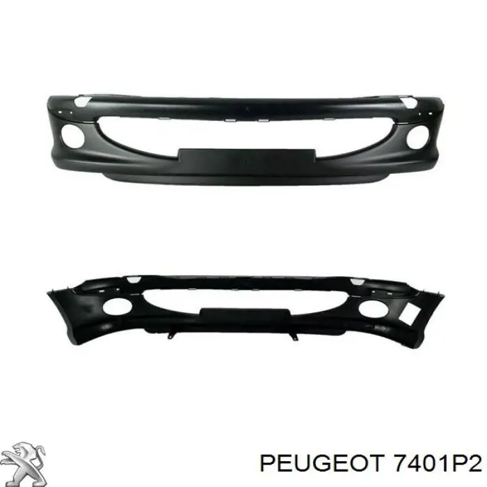 7401P2 Peugeot/Citroen бампер передній