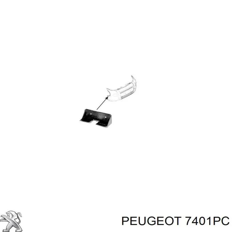 Праве кріплення переднього бампера Peugeot/Citroen 7401PC ціна, від 2.14 USD