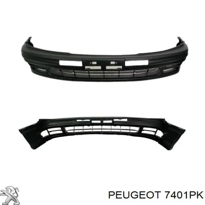 7401PK Peugeot/Citroen Бампер передній в зборі