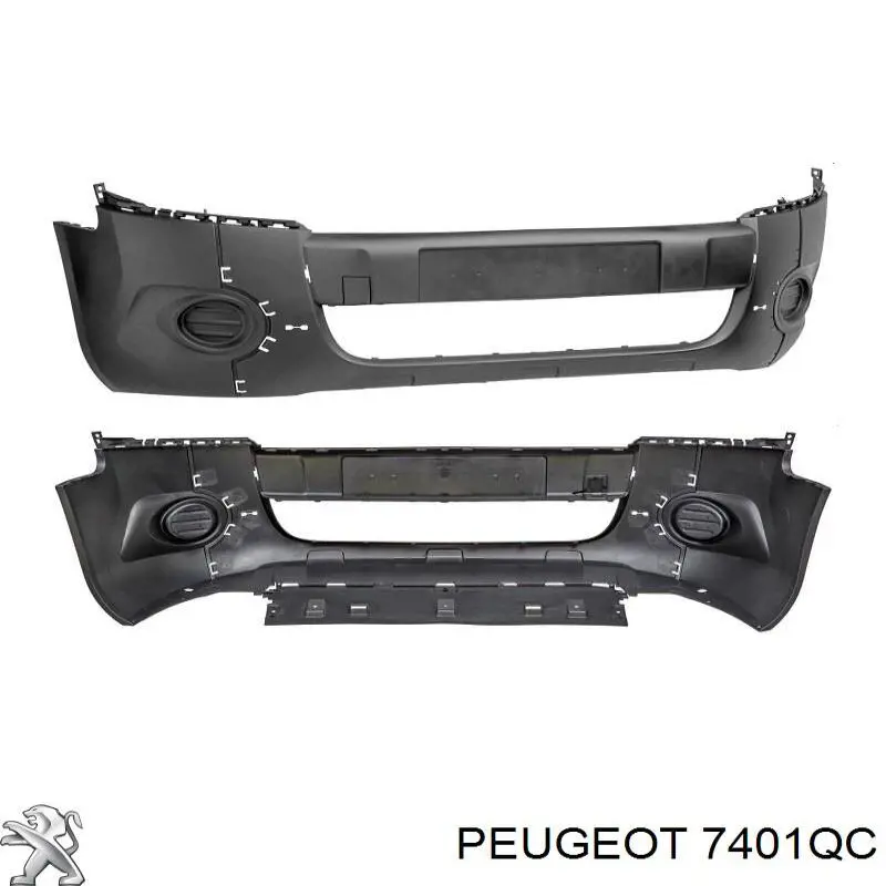 Бампер передній 7401QC Peugeot/Citroen