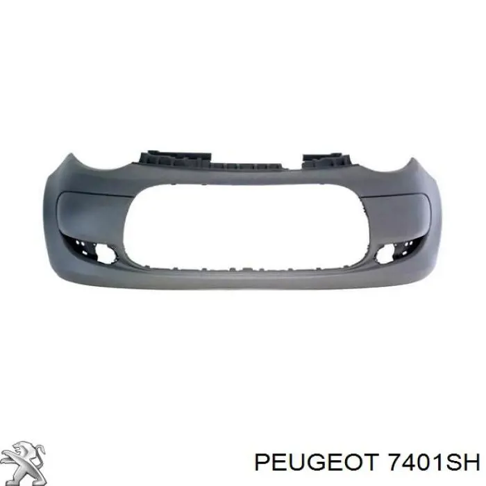 7401SH Peugeot/Citroen Бампер передній в зборі