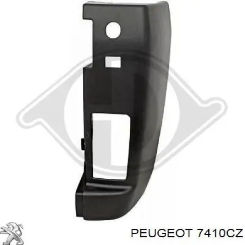 Бампер задній, права частина 7410CZ Peugeot/Citroen