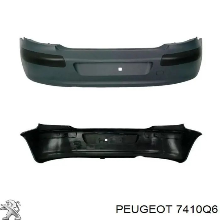 7410Q6 Peugeot/Citroen бампер задній