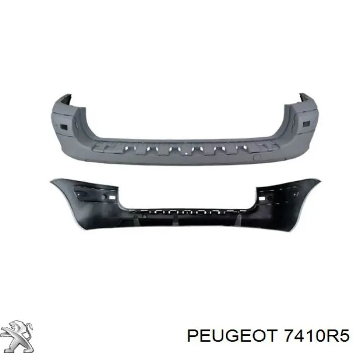 7410R5 Peugeot/Citroen Бампер задній