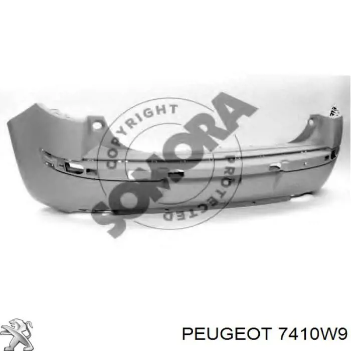 Кожух бампера заднього Peugeot/Citroen 7410W9 ціна, від 92.60 USD