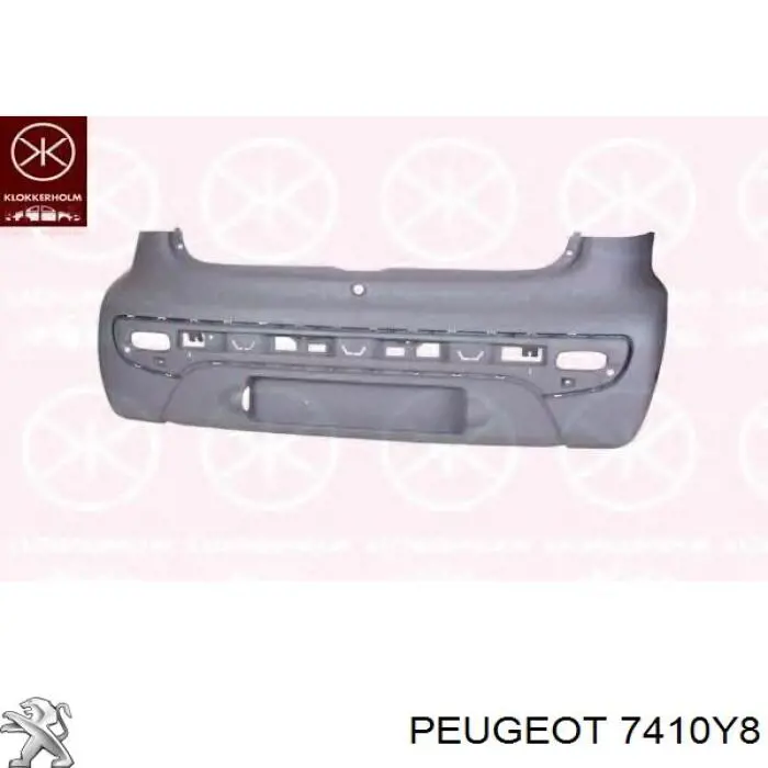 7410Y8 Peugeot/Citroen бампер задній