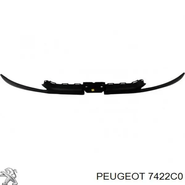 Решітка переднього бампера, верхня Peugeot/Citroen 7422C0