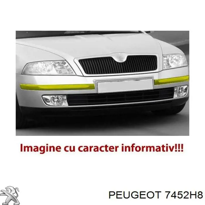 Купити 7452H8 Peugeot/Citroen Накладка бампера переднього