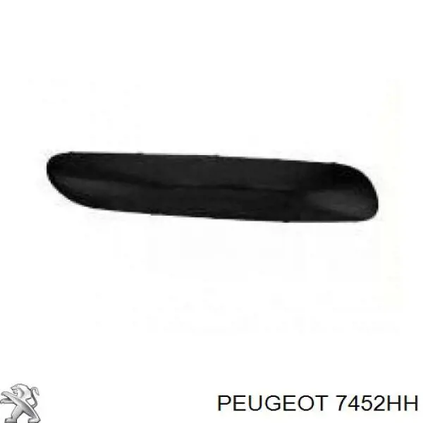 7452HH Peugeot/Citroen Молдинг переднього бампера, лівий