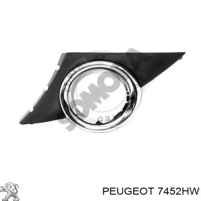 Купити 7452HW Peugeot/Citroen Заглушка ПТФ бампера переднього ліва