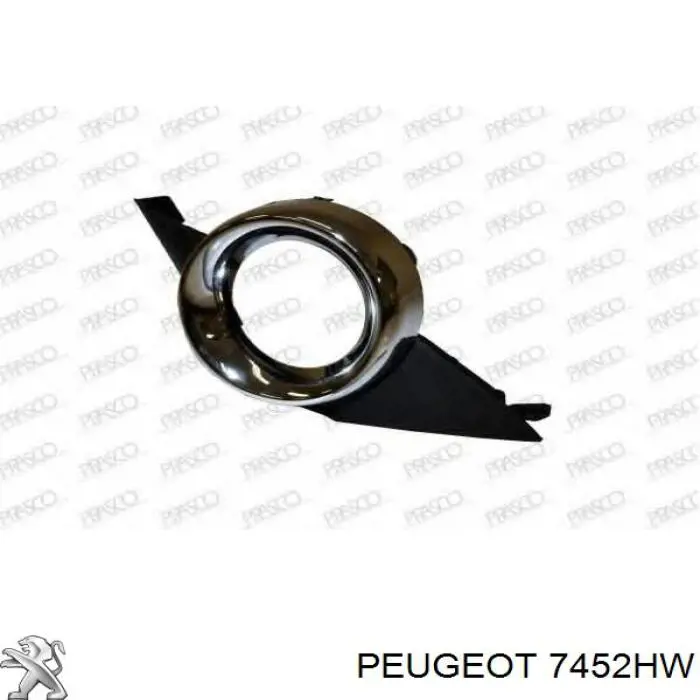 Заглушка/ решітка протитуманних фар бампера переднього, ліва Peugeot 207 SW (WK) (Пежо 207)