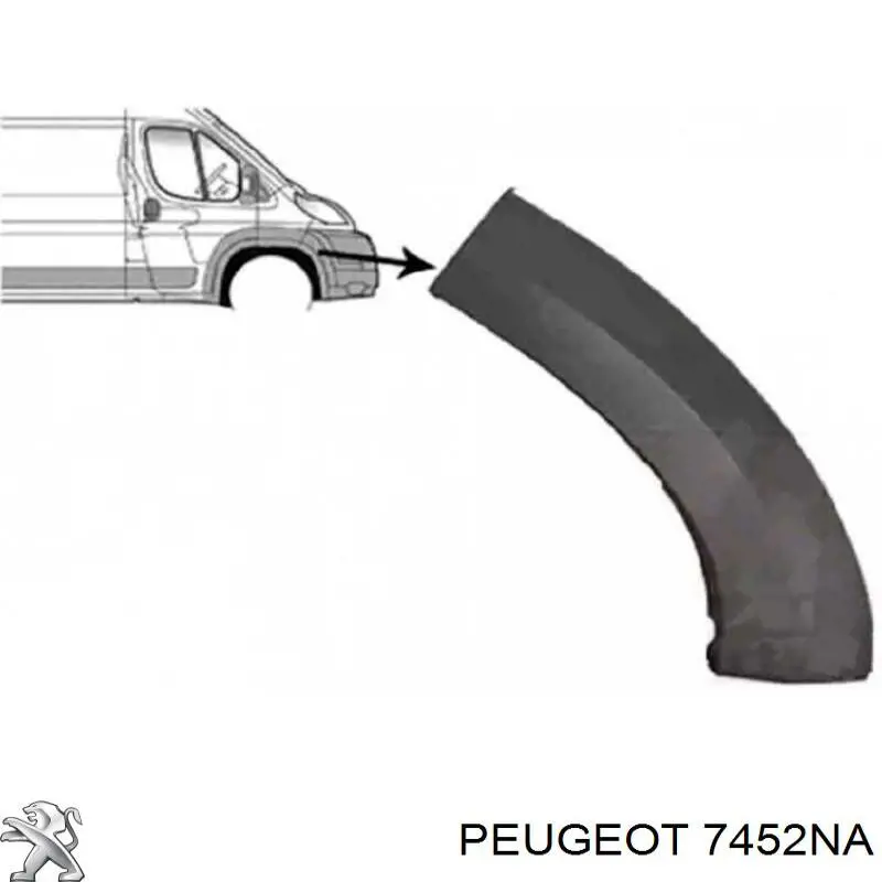 Накладка бампера переднього, права 7452NA Peugeot/Citroen