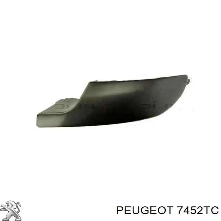 7452TC Peugeot/Citroen Молдинг бампера заднього, правий