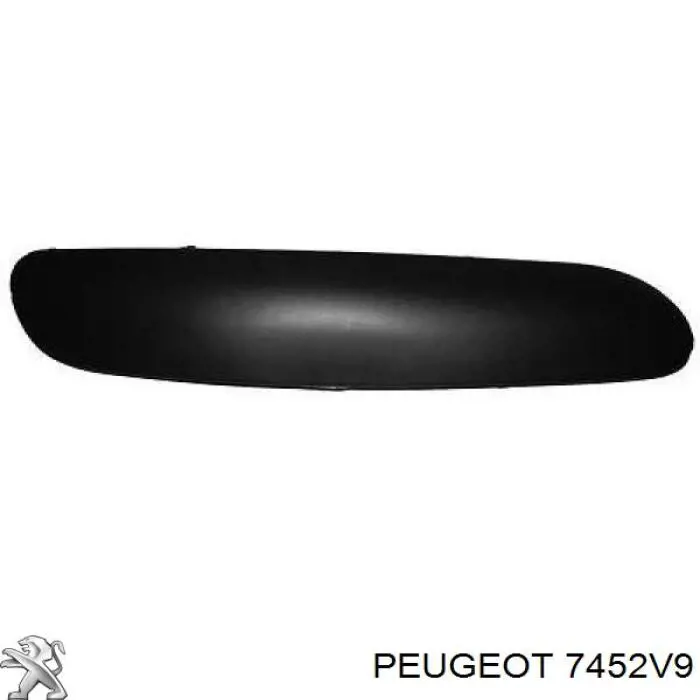 7452V9 Peugeot/Citroen Молдинг переднього бампера, лівий