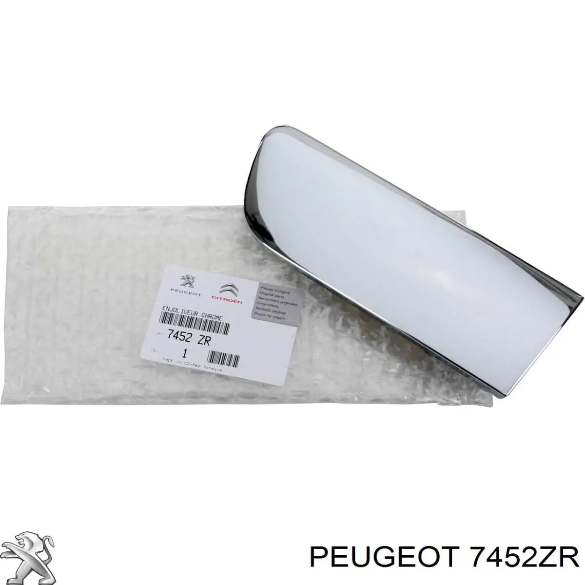 Молдинг решітки переднього бампера, правий Peugeot/Citroen 7452ZR ціна, від 16.59 USD