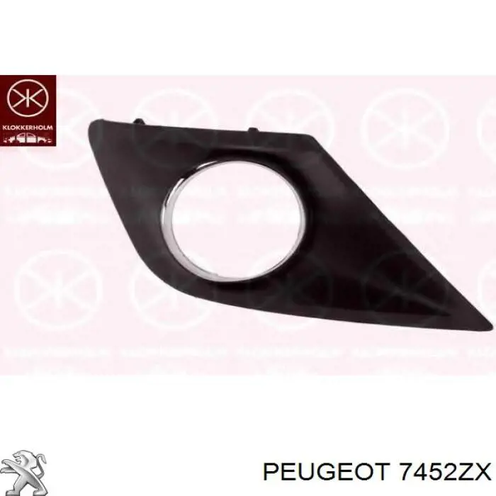 Обід (окантовка) фари противотуманної, правої Peugeot/Citroen 7452ZX ціна, від 9.00 USD