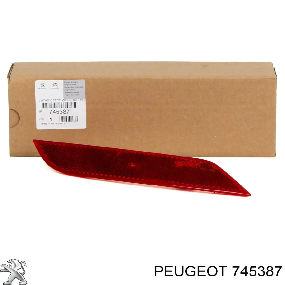 Правий катафот заднього бампера Peugeot/Citroen 745387 ціна, від 33.99 USD