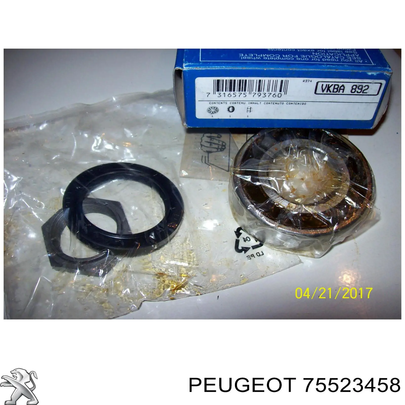 Купити 75523458 Peugeot/Citroen Підшипник задньої ступиці
