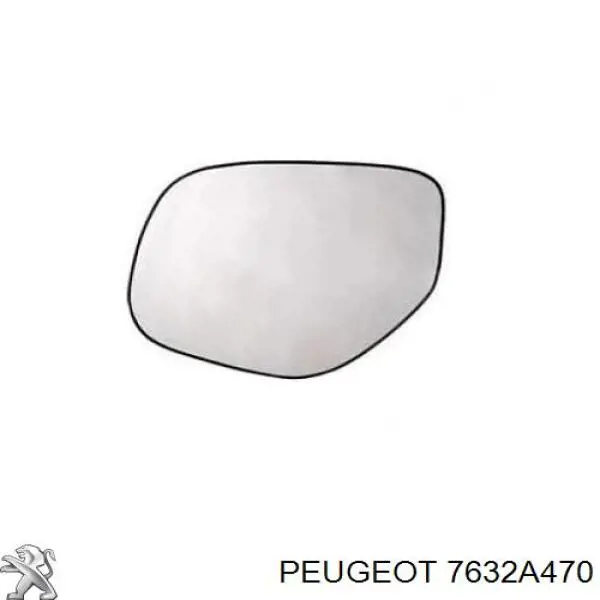 7632A470 Peugeot/Citroen дзеркальний елемент дзеркала заднього виду, лівого