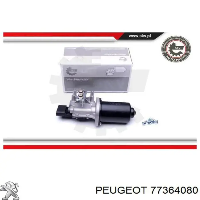 77364080 Peugeot/Citroen Мотор склоочисника скла (трапеції)