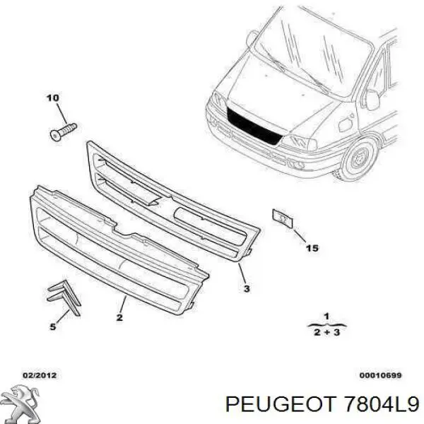 Облицювання радіатора Peugeot/Citroen 7804L9 ціна, від 42.18 USD
