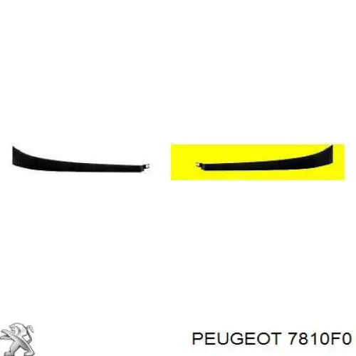 7810F0 Peugeot/Citroen Вія (накладка) лівої фари