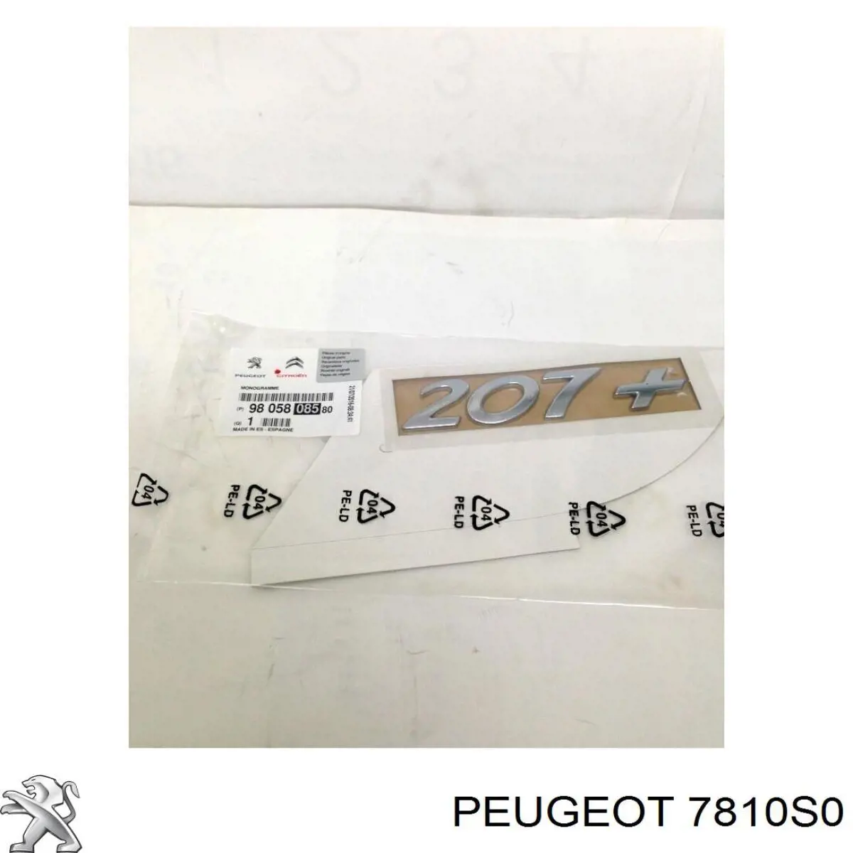 Купити 7810S0 Peugeot/Citroen Емблема кришки багажника, фірменнийзначок