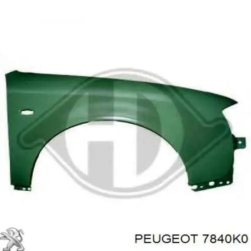 Ліве переднє крило Peugeot/Citroen 7840K0 ціна, від 77.48 USD