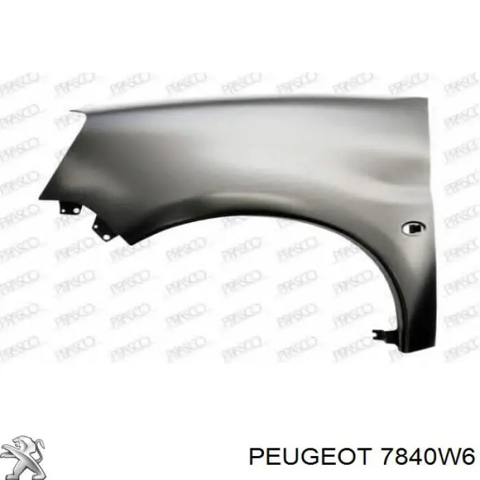 Крило переднє ліве 7840W6 Peugeot/Citroen