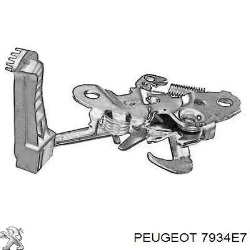 Купити 7934E7 Peugeot/Citroen Замок капота