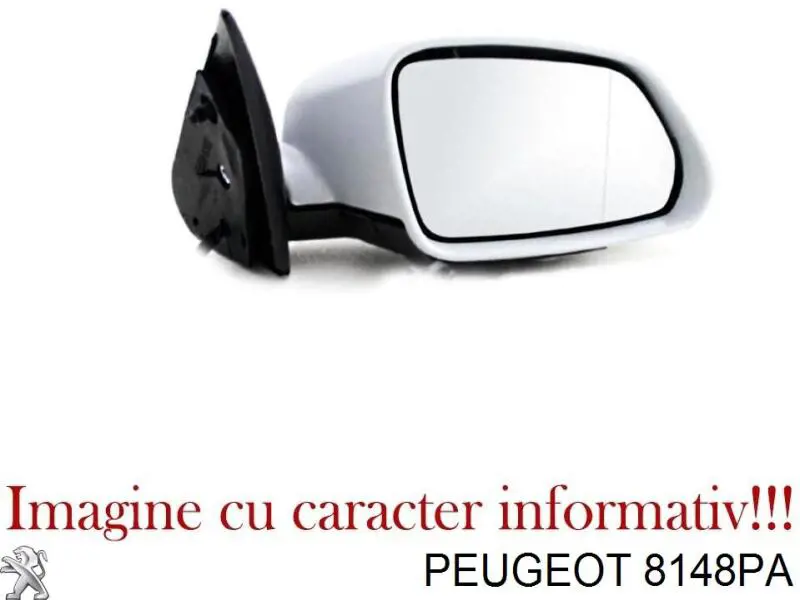 Праве бокове дзеркало Peugeot/Citroen 8148PN
