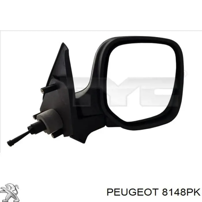 Дзеркало заднього виду, ліве 8148PK Peugeot/Citroen