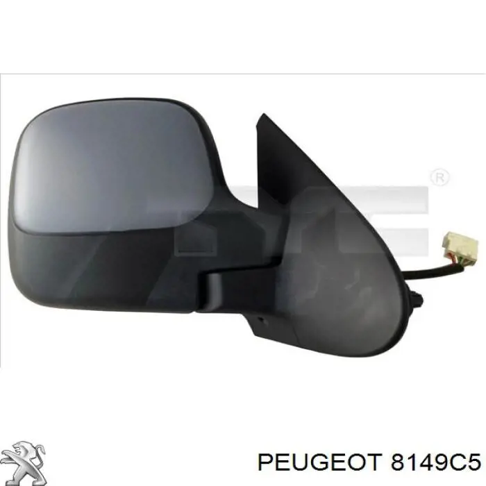 8149C5 Peugeot/Citroen Накладка дзеркала заднього виду, права
