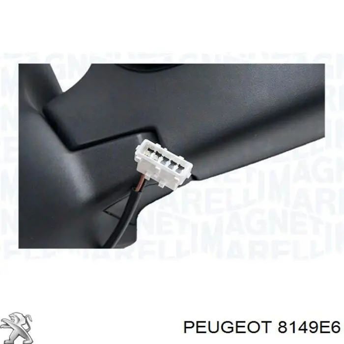 8149E6 Peugeot/Citroen дзеркало заднього виду, праве