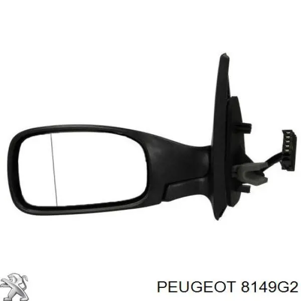 8149G2 Peugeot/Citroen дзеркало заднього виду, ліве