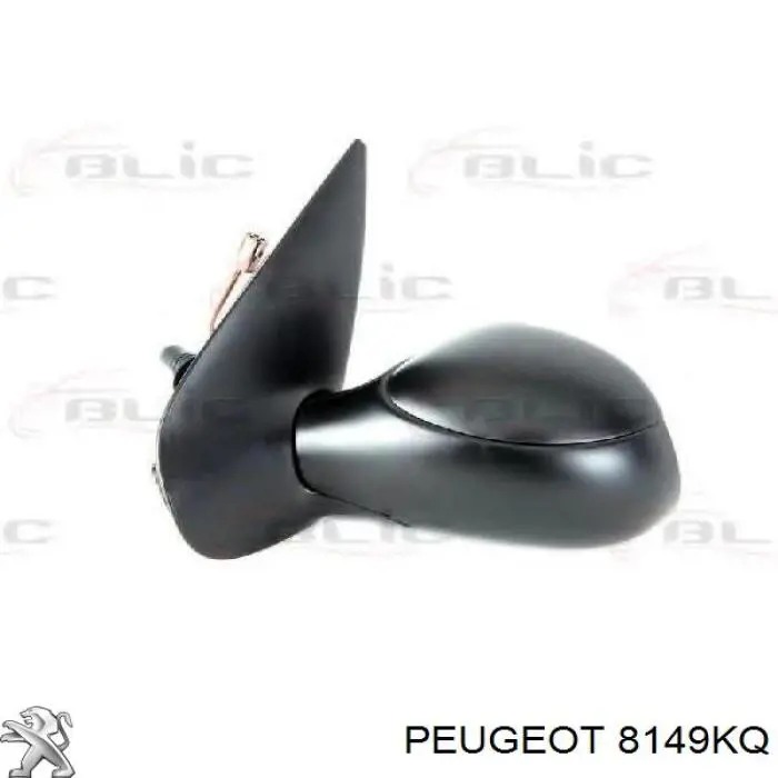 Дзеркало заднього виду, ліве 8149KQ Peugeot/Citroen