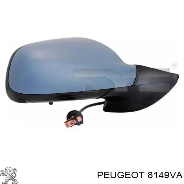 Праве бічне дзеркало Peugeot/Citroen 8149VA ціна, від 39.39 USD