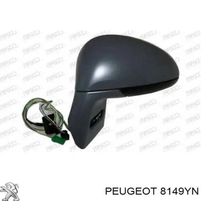 8149YN Peugeot/Citroen Праве дзеркало заднього виду